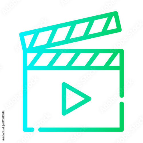 clapperboard Line Gradient Icon