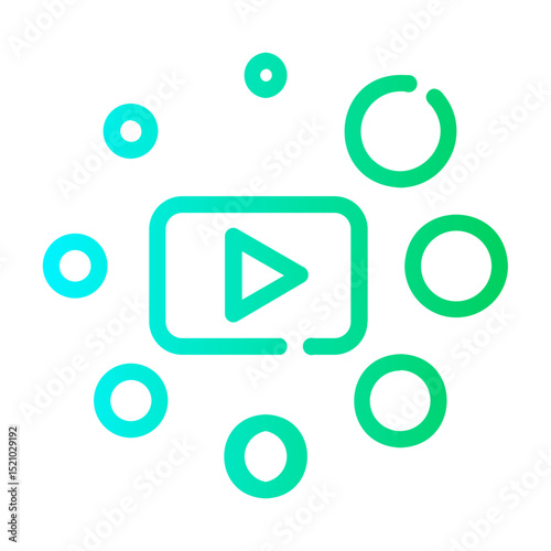 buffering Line Gradient Icon