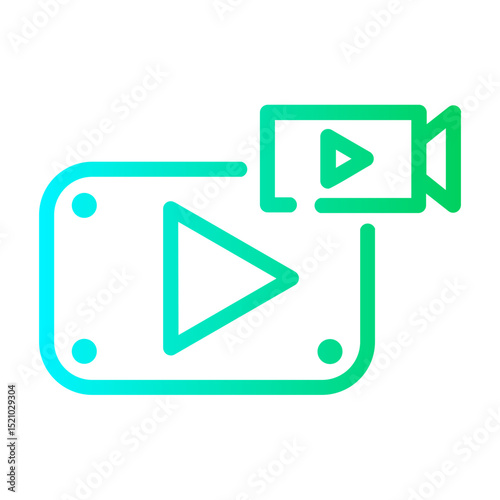 live channel Line Gradient Icon