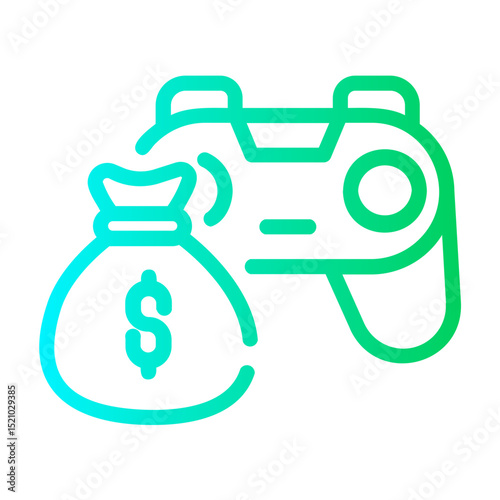 sales Line Gradient Icon