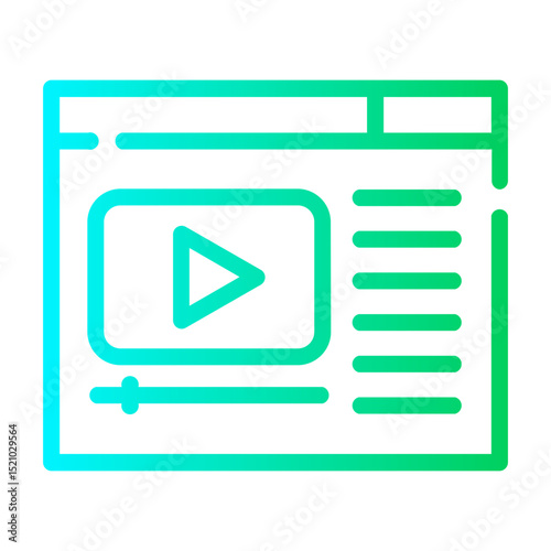 website Line Gradient Icon