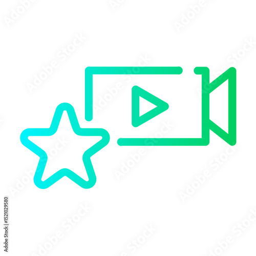 best streaming Line Gradient Icon