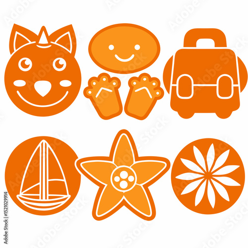 Travel sticker themed silhouettes vector illustration