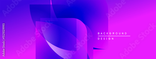 Abstract gradient background. Purple, blue hues blend smoothly. Modern design elements create dynamic visual effect. Minimalist aesthetic.