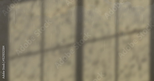 Image of clouds, rain and lightening shadows on grey wall