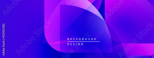 Abstract gradient background. Purple, blue hues blend smoothly. Modern design elements create dynamic visual impact. Text reads background design.