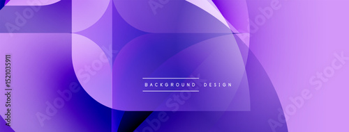 Abstract purple gradients form flowing shapes. Modern design with text reads background design. Smooth transitions create dynamic visual effect.