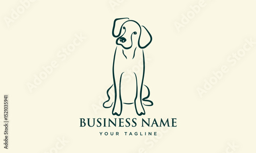 Sitting Dog Logo Design.