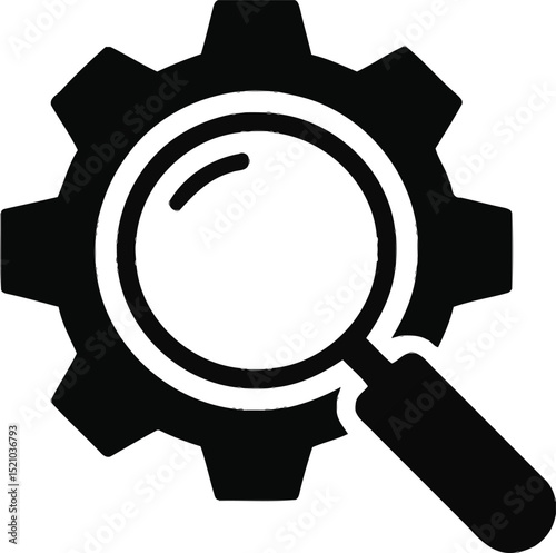 Red poker chip gear icon in a 3D glass circle with an arrow symbol