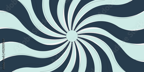 Abstract Twisted sunburst with rays Background. Candy geometric radiation background design. Spiral radial striped backdrop design. Ray stripes Funky ray elements, circle motifs.