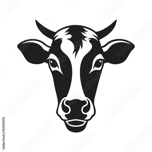 
Vector of cow head design on white background, ai generated	