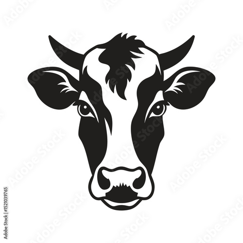 
Vector of cow head design on white background, ai generated	