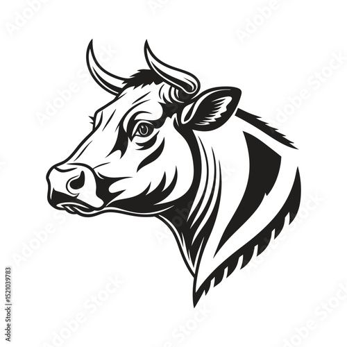 vector illustration of a cow, ai generated
