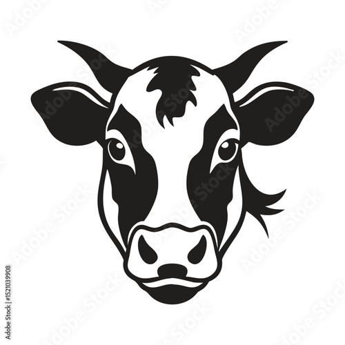 
Vector of cow head design on white background, ai generated	