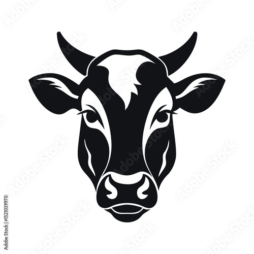 
Vector of cow head design on white background, ai generated	