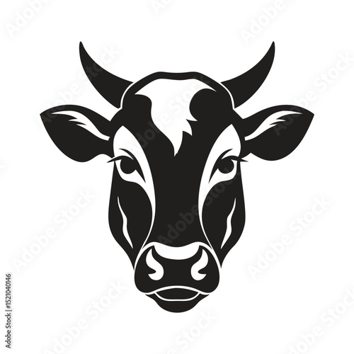 
Vector of cow head design on white background, ai generated	