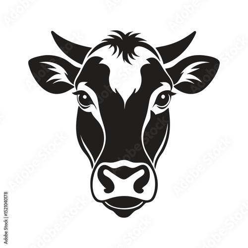 
Vector of cow head design on white background, ai generated	