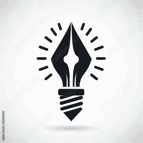 Blue background light bulb icon: an electric symbol of bright ideas, innovation, and creative energy