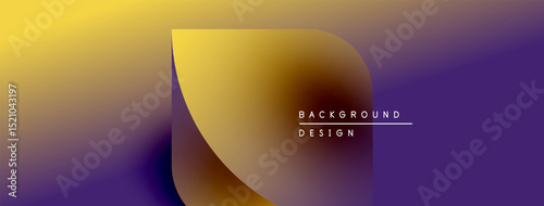 Abstract gradient background. Yellow, purple hues blend smoothly. Minimalist design features text overlay, simple shapes. Modern aesthetic.