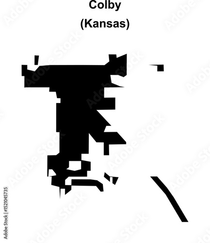 Colby (Kansas) blank outline map