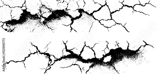 Rustic cracked paint patterns for vintage design projects