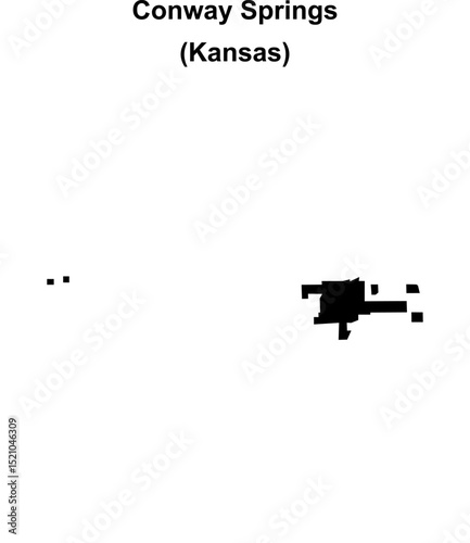 Conway Springs (Kansas) blank outline map