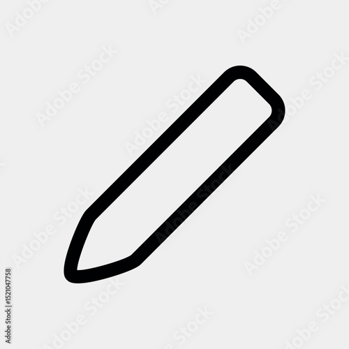 Black and white pencil icon