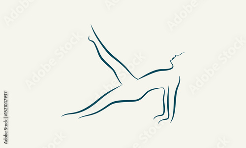 Yoga Pose Line Art. (1)