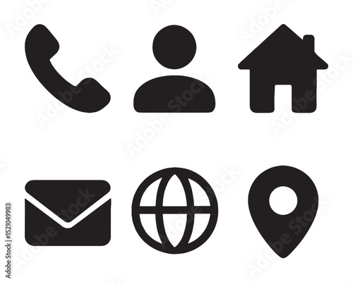 Contact Us Essential Icons for Website and App Design