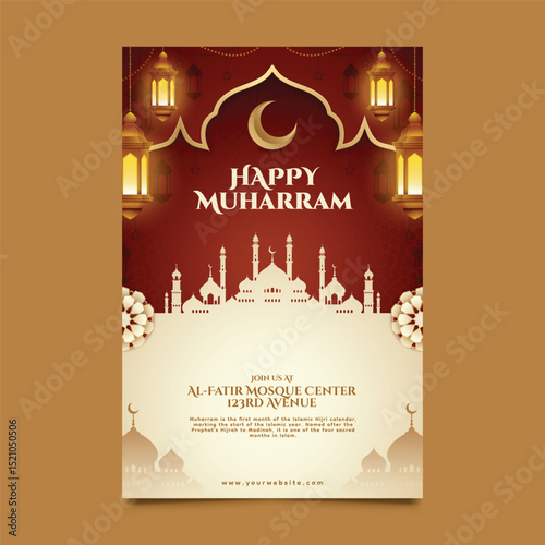 Realistic Muharram Umrah Islamic New Year Poster