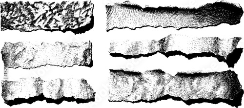 Engraved textures of ruined coating for vintage design and art projects