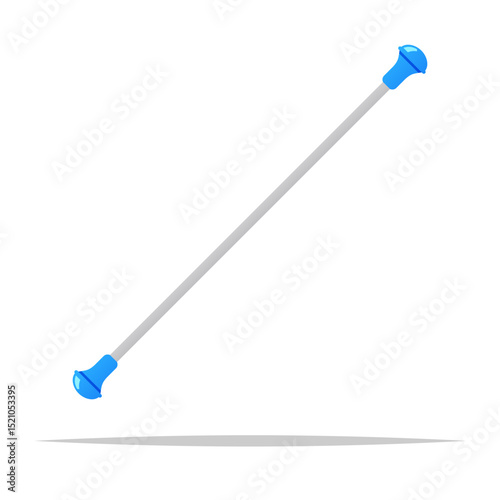 Twirling baton stick vector isolated illustration