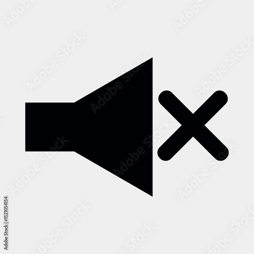 Black And White Volume off Icon eps