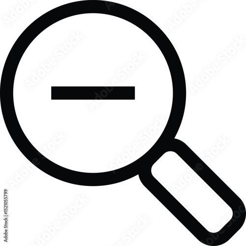 Black And White Zoom Out Icon eps