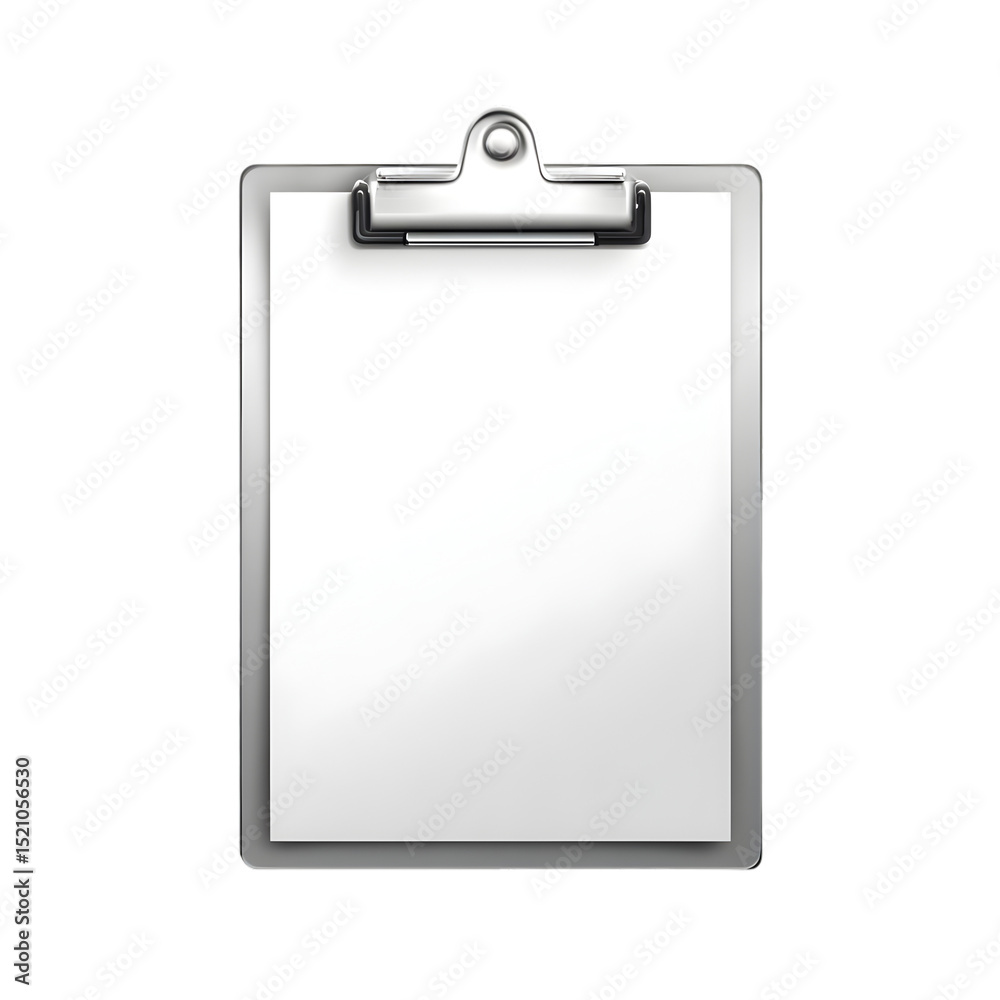 Blank clipboard with white paper ready for notes or writing Blank clipboard with white paper ready for notes or writing
