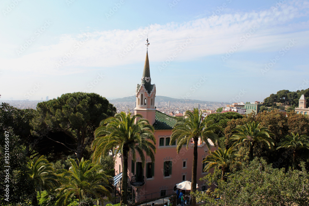 Fototapeta premium Espagne, Barcelone, le Parc Guell 