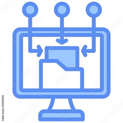 Data Input Blue Icon