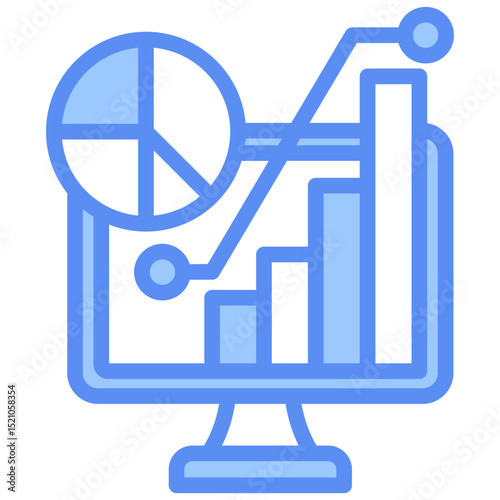 Data Analysis Blue Icon