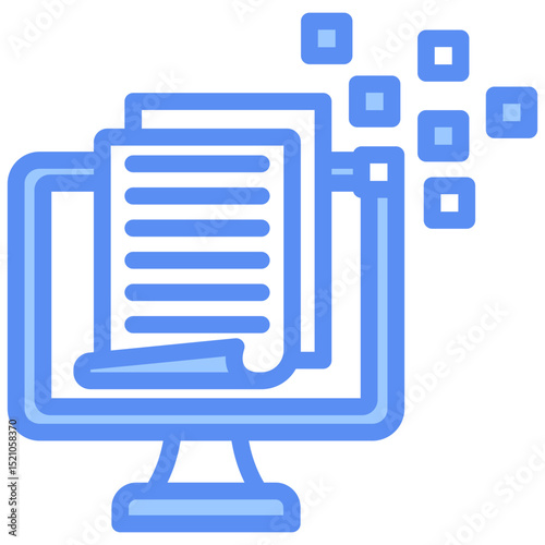 Digital File Blue Icon