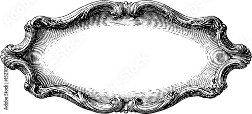 Ornate vintage frame engraving for classic design projects