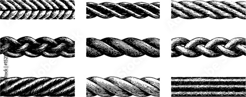 Detailed engraved designs of intricate woven patterns for creative art projects