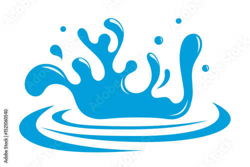 Blue water splash