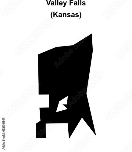 Valley Falls (Kansas) blank outline map