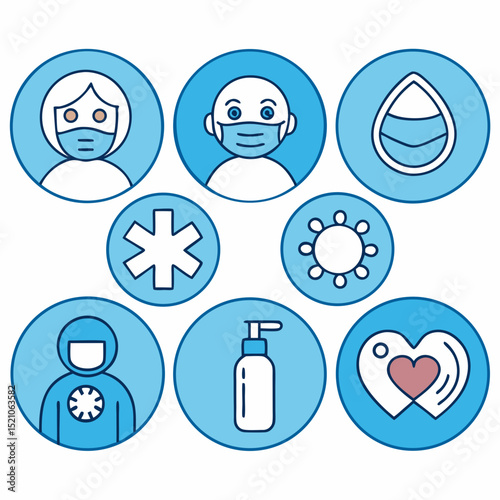 Protection concept icon set vector illustration