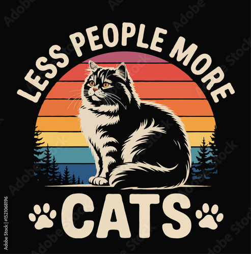 Cute Cat Lover T-Shirt Design