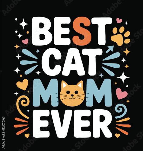 Cute Cat Lover T-Shirt Design