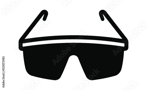 black sunglasses on white background