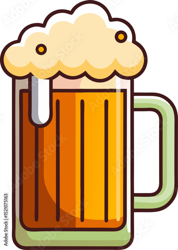 glass of beer with label