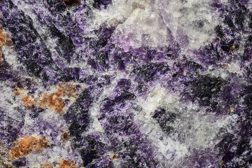 Fluorite crystals. High magnification microphotography- microscope scale 10X