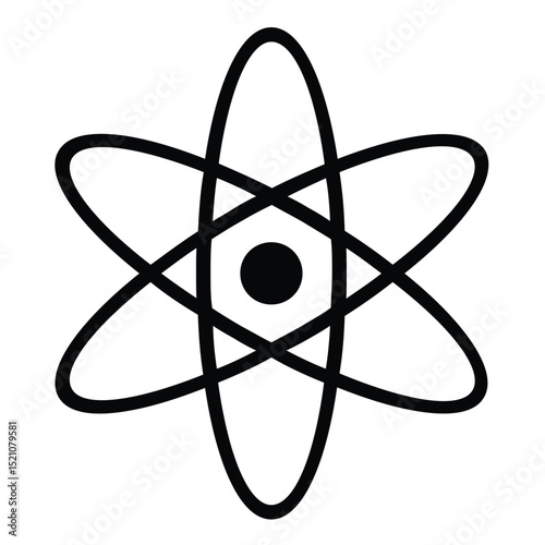 Science of hand drawn vector atoms silhouette.